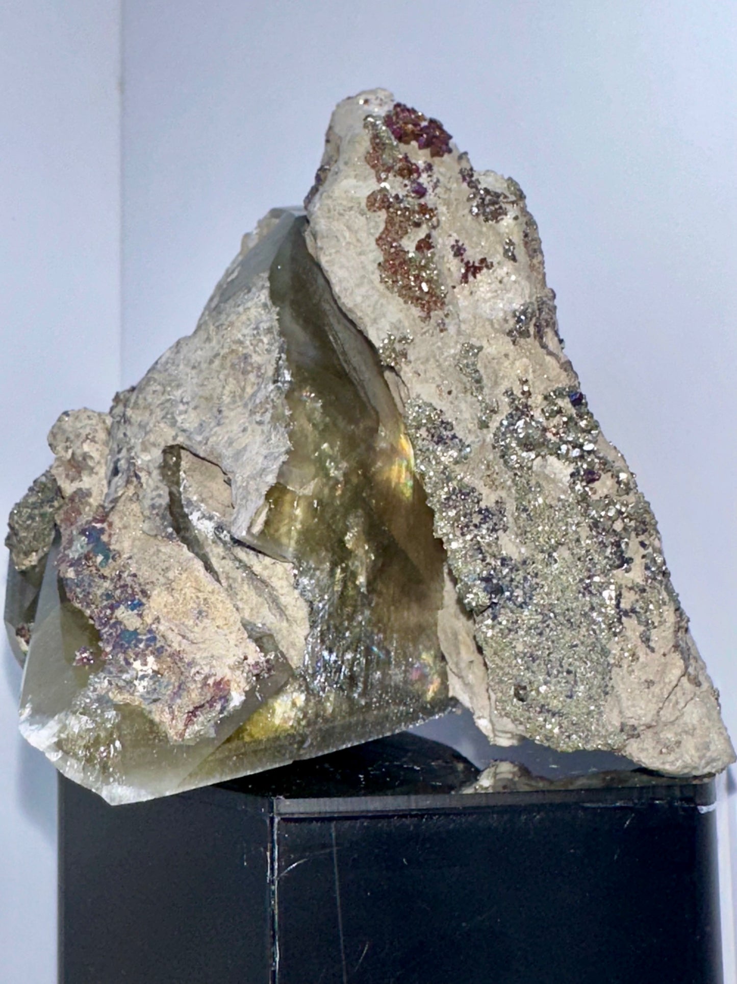 Dragon Scale Calcite w/ Chalcopyrite - Sweetwater Mine, Missouri