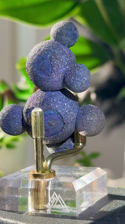 RARE Blue Sparkly Chalcopyrite Balls from Tonglushan Mine China / Dark Blue Iridescent Sparkly